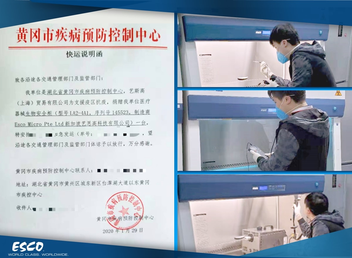 Labculture® Biosafety Cabinet donated in Hubei